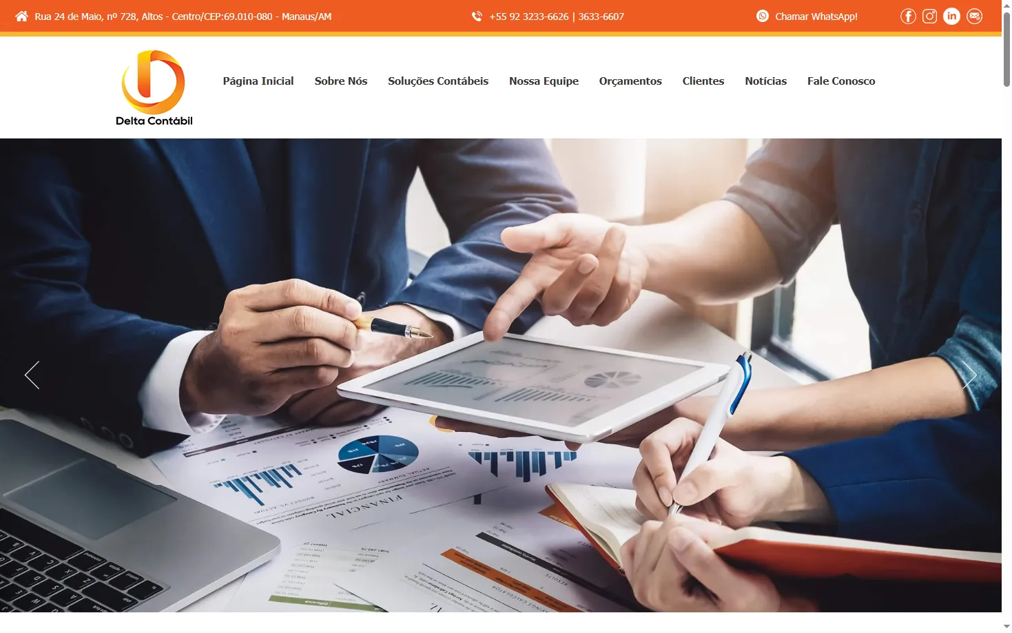 desenvolvimento de site para escritório contábil em Manaus responsivo